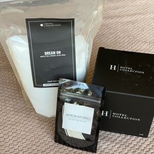 HOTEL COLLECTION - PETITE CERAMIC SAND WAX CANDLE SET, Charcoal, Dream On Scent